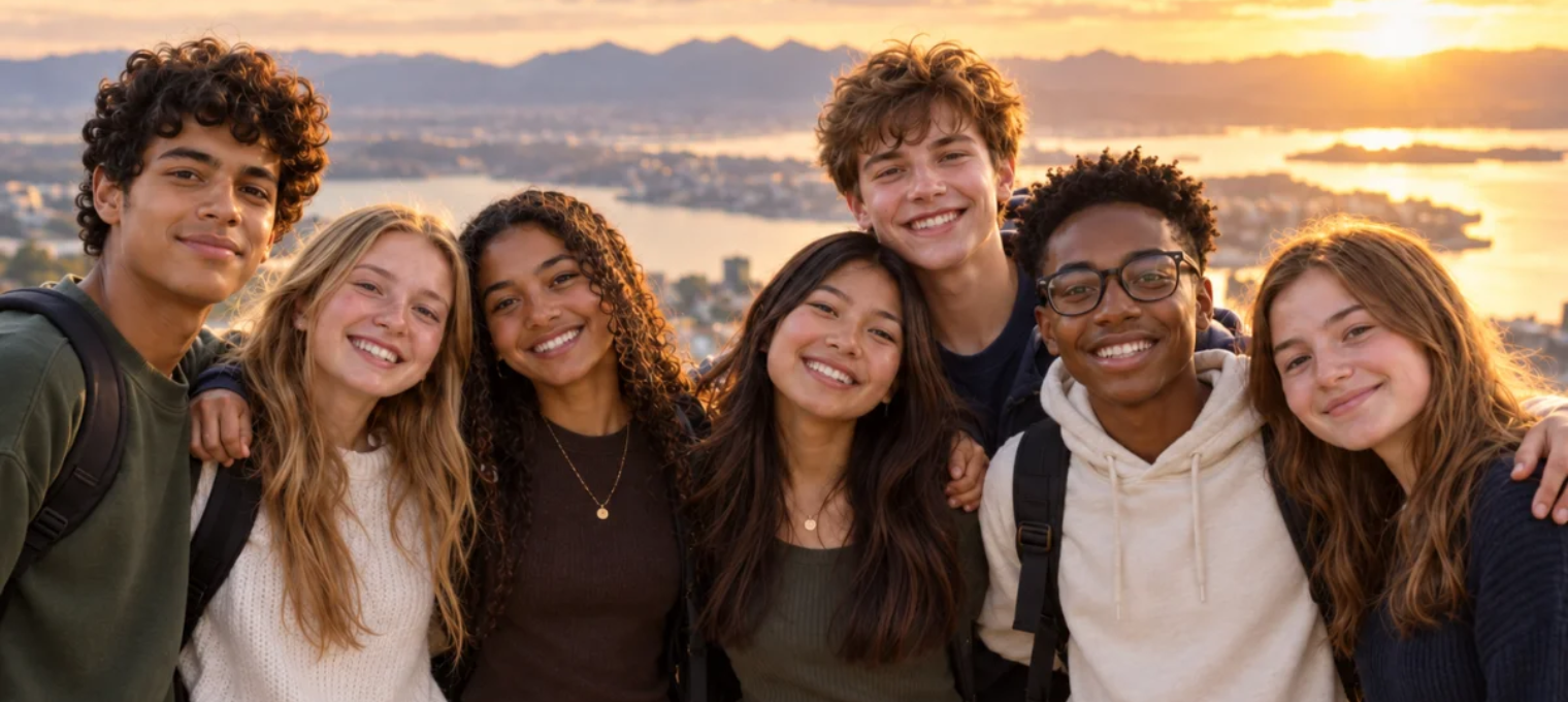 Young world builders together